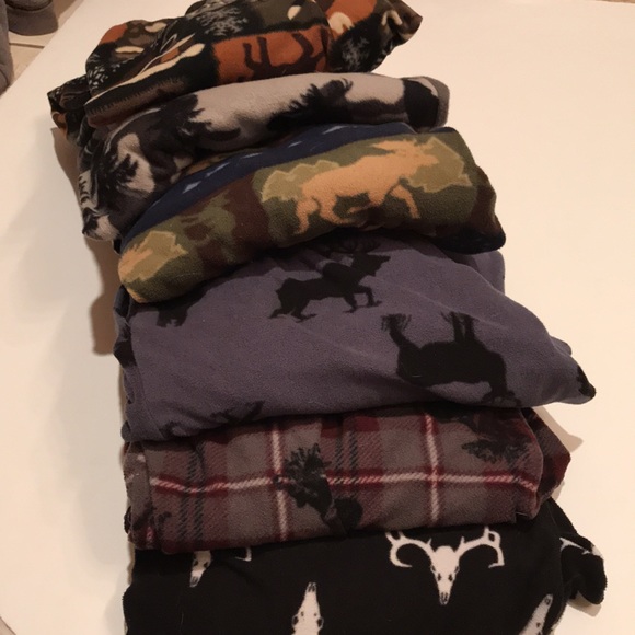 Men’s pajama bottom PJs lot 6 pairs or choose mostly L , 2 M soft fleece animals - Picture 3 of 4